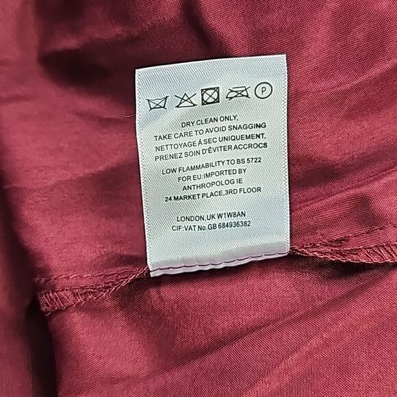 Jenny Yoo Collection x Anthropologie Sarita Rich Cabernet Tulle Maxi Dress Sz 8 - Picture 8 of 10